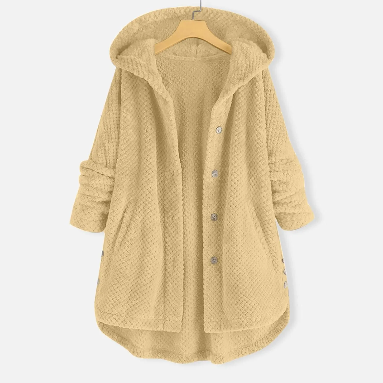 Womens Sherpa Fleece Lined Hoodie Jackets Plus Size Full Zip Up Thick Shaggy Fuzzy Zip Up Oversized Fluffy Coat Zipper