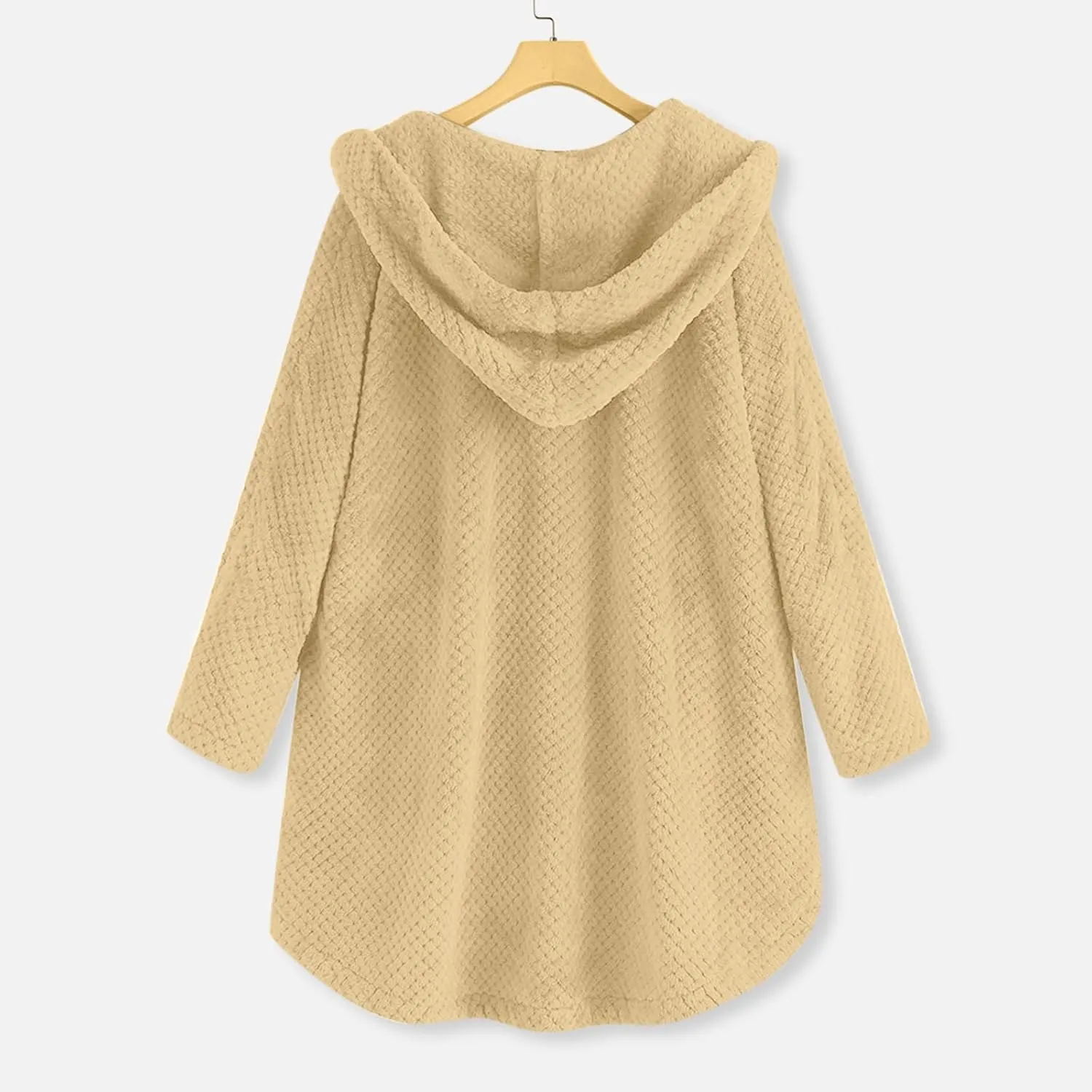 Womens Sherpa Fleece Lined Hoodie Jackets Plus Size Full Zip Up Thick Shaggy Fuzzy Zip Up Oversized Fluffy Coat Zipper