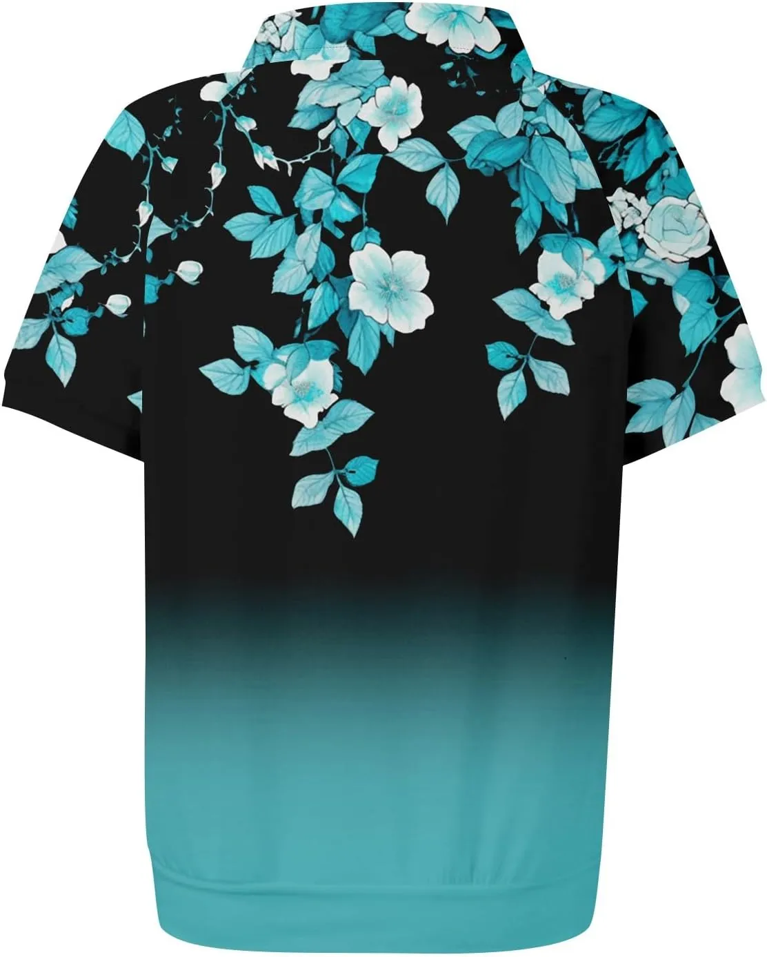 Womens Shirts Casual Short Sleeve Work Outfits Summer Tops Trendy Floral Print Blouses Lapel Collared