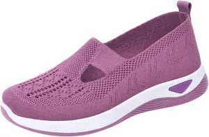 Womens Slip On Sneakers Casual Comfortable Walking Shoes Lightweight Canvas Flats Breathable Mesh Non Slip Loafers