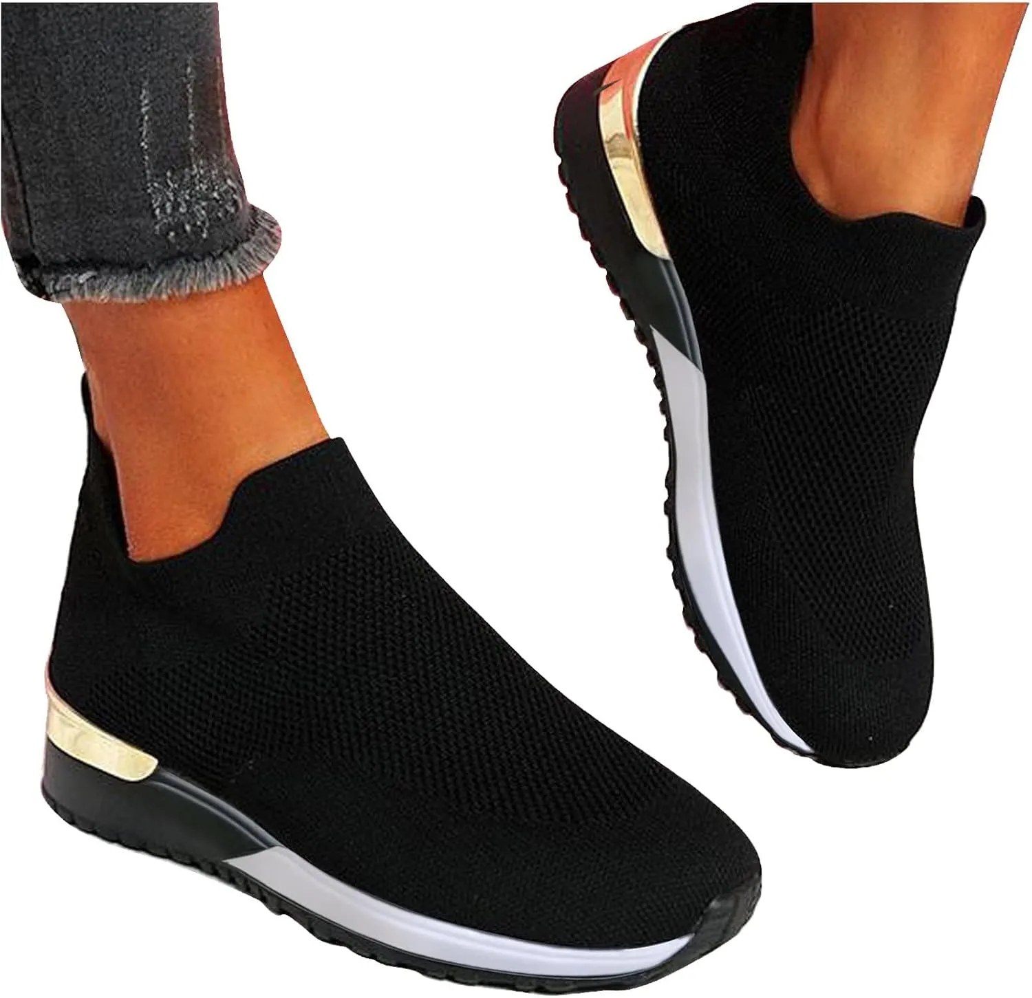Women's Sneakers Wide Zapatos OrtopDicos para Mujer Antideslizantes Black Shoes Women Sneakers Women's Chunky Sneakers Platform Dad Shoes for Women White Non Slip Shoes for Women Nurse
