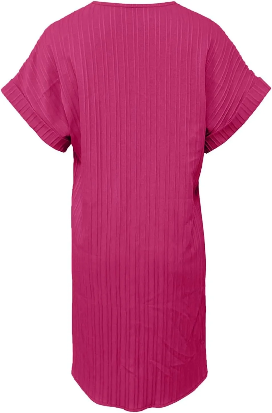 Womens Striped Summer Dresses 2025 Button V Neck Cap Sleeve Color Block Casual A Line Tshirt Dress with Pockets