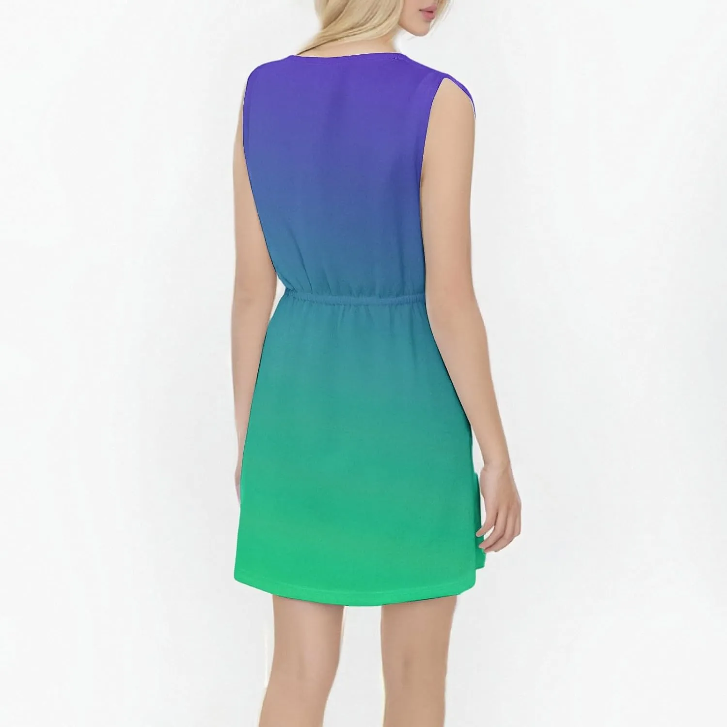 Women's Summer Casual Sleeveless Semi Formal Dress 2025 Empire Waist Button Down Work Dress Going Out Mini Dresses