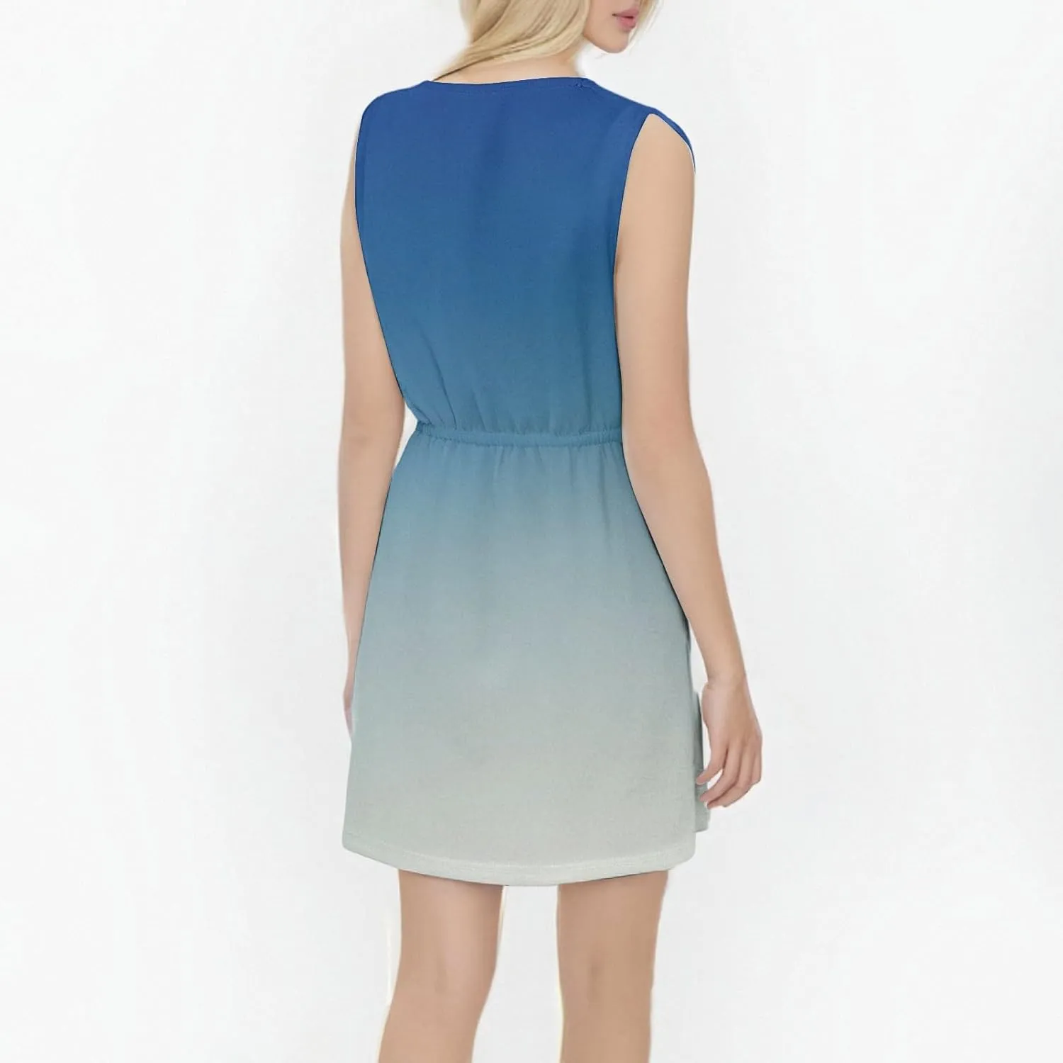 Women's Summer Casual Sleeveless Semi Formal Dress 2025 Empire Waist Button Down Work Dress Going Out Mini Dresses