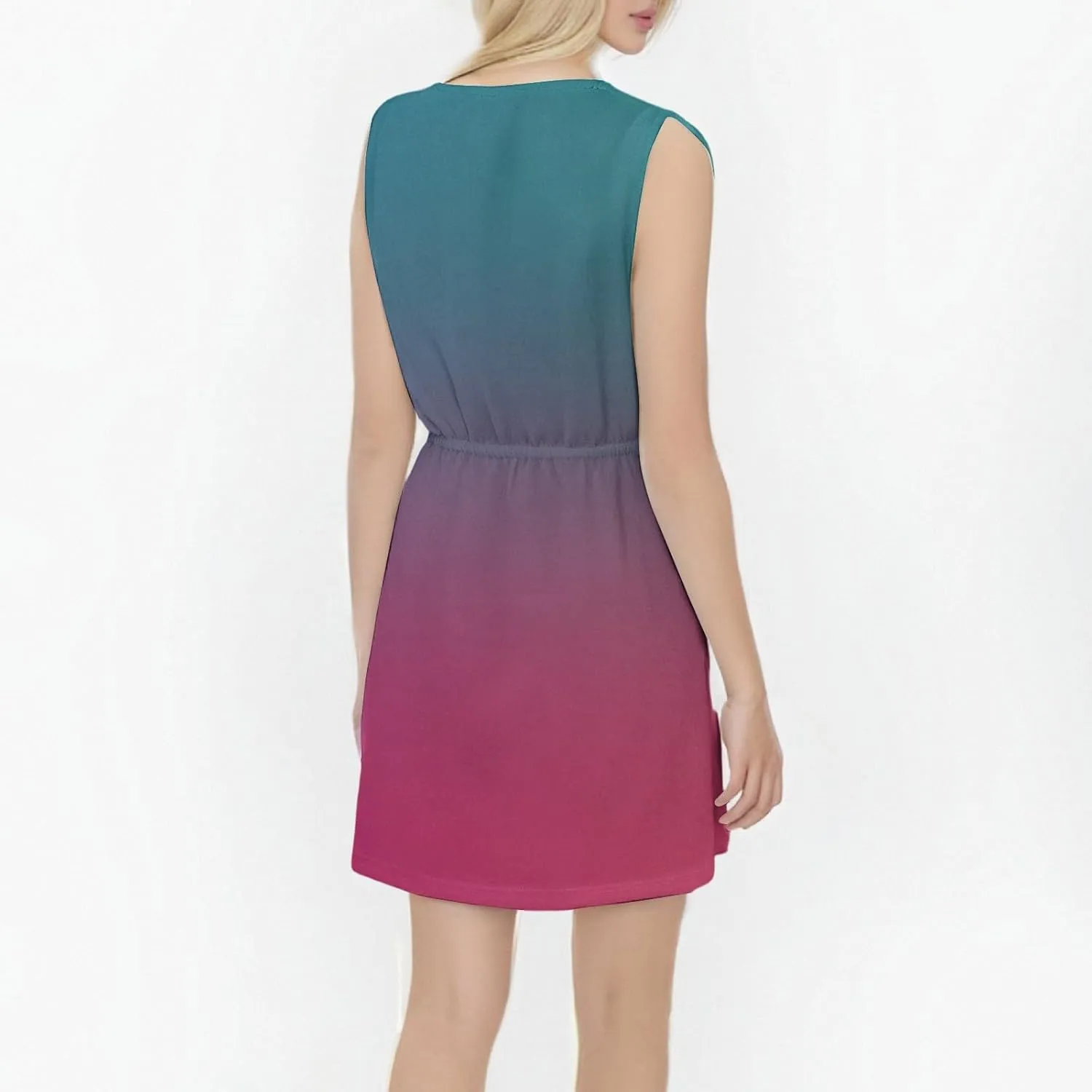 Women's Summer Casual Sleeveless Semi Formal Dress 2025 Empire Waist Button Down Work Dress Going Out Mini Dresses