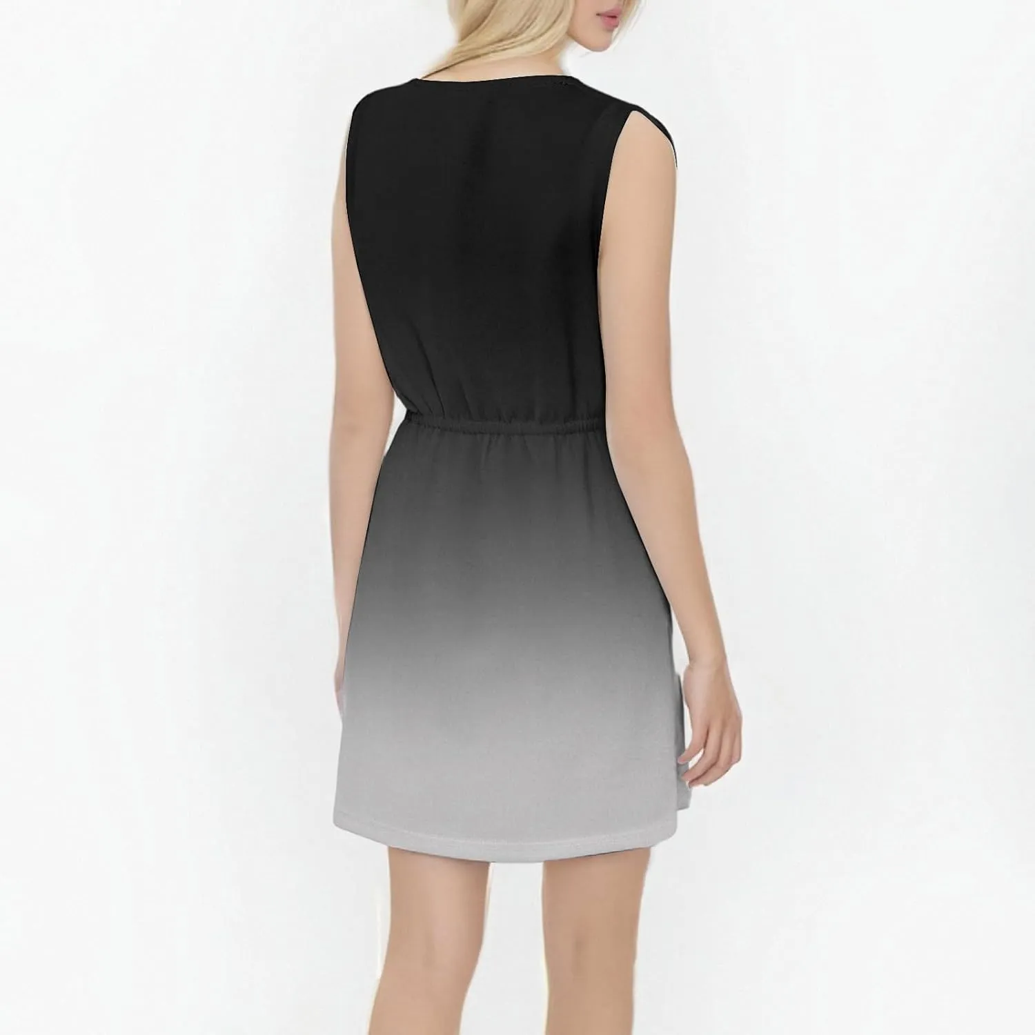 Women's Summer Casual Sleeveless Semi Formal Dress 2025 Empire Waist Button Down Work Dress Going Out Mini Dresses