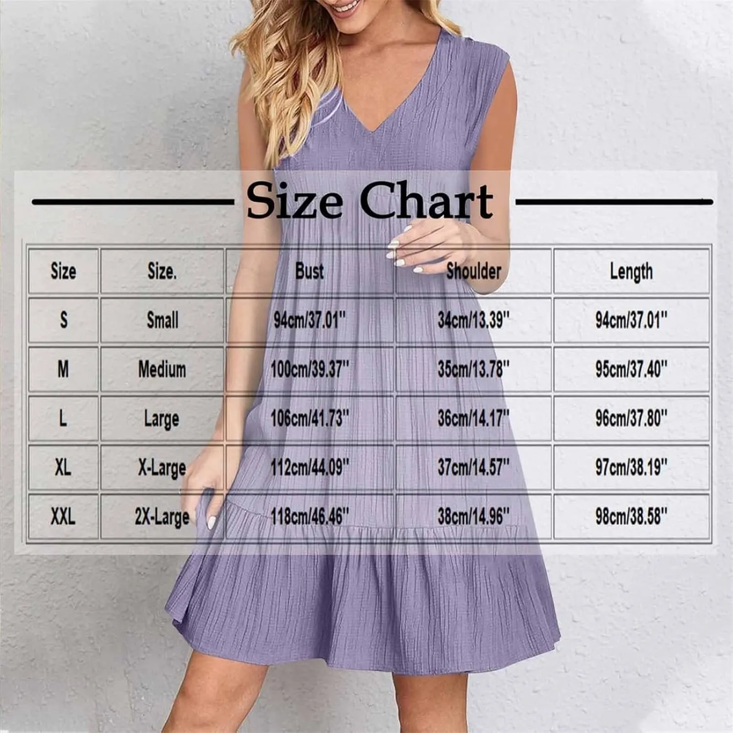 Womens Summer Dress Sleeveless V Neck Mini Dresses Fashion Casual Flowy Boho Ruffle A Line Swing Sundress 2025