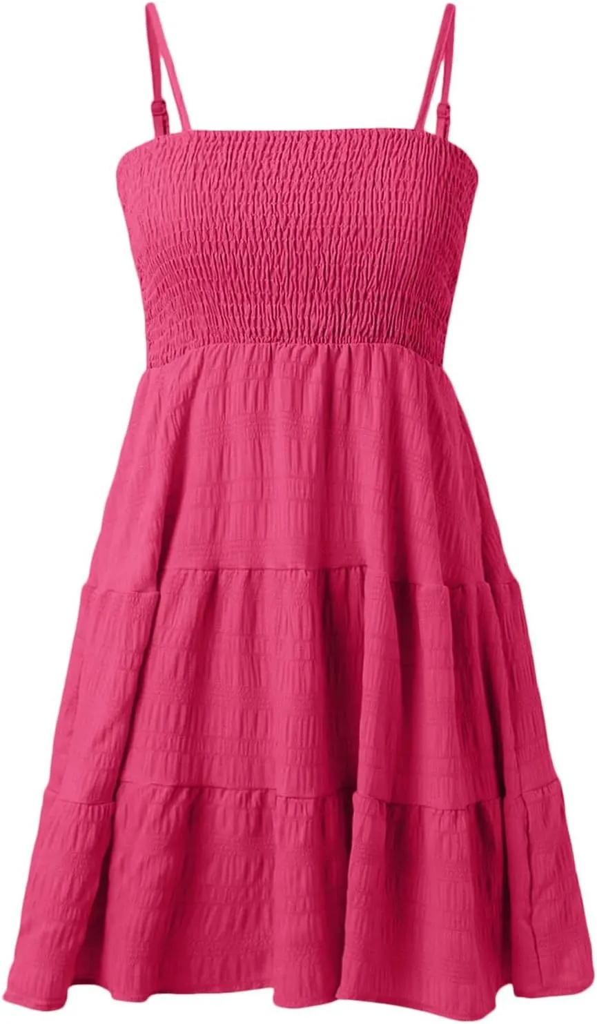 Women's Summer Split Thigh Spaghetti Strap Cami Midi Floral Dress High Waist Spaghetti Strap Pencil Dresses Cami Mini Dress