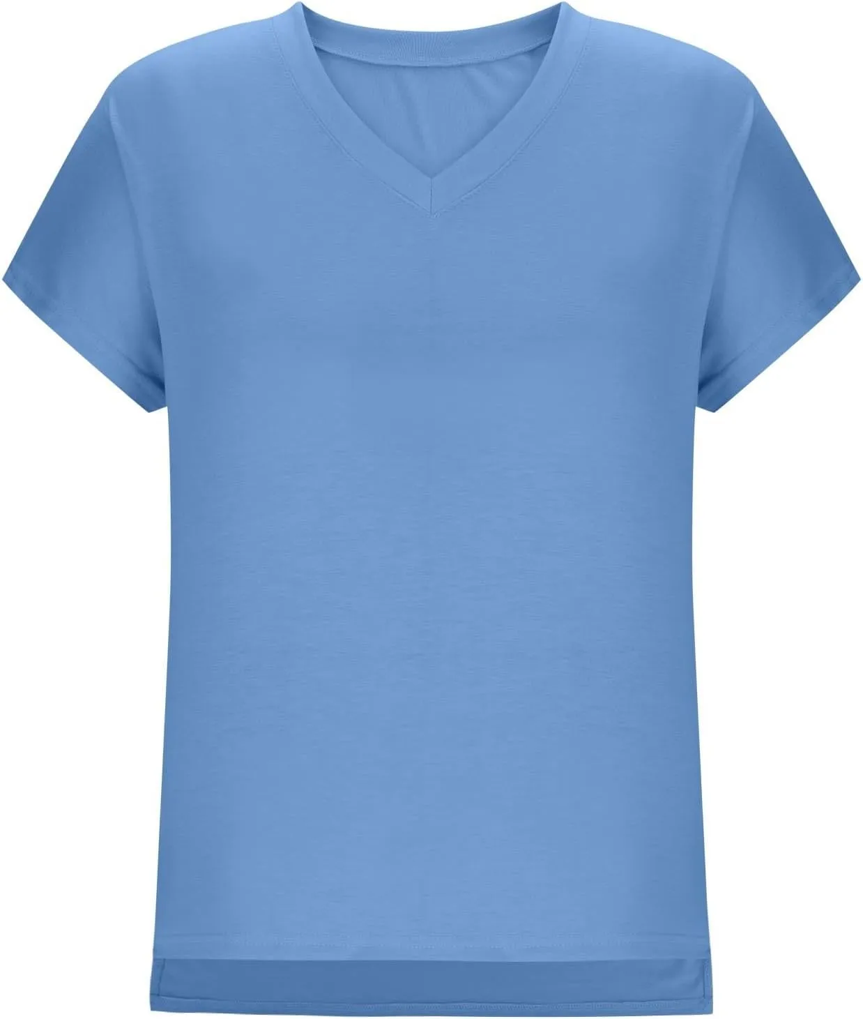 Womens Summer V Neck T Shirts Short Sleeve Basic Tee Tops Dressy Casual Loose Fit Cute Tshirt Trendy Fashion Outfits