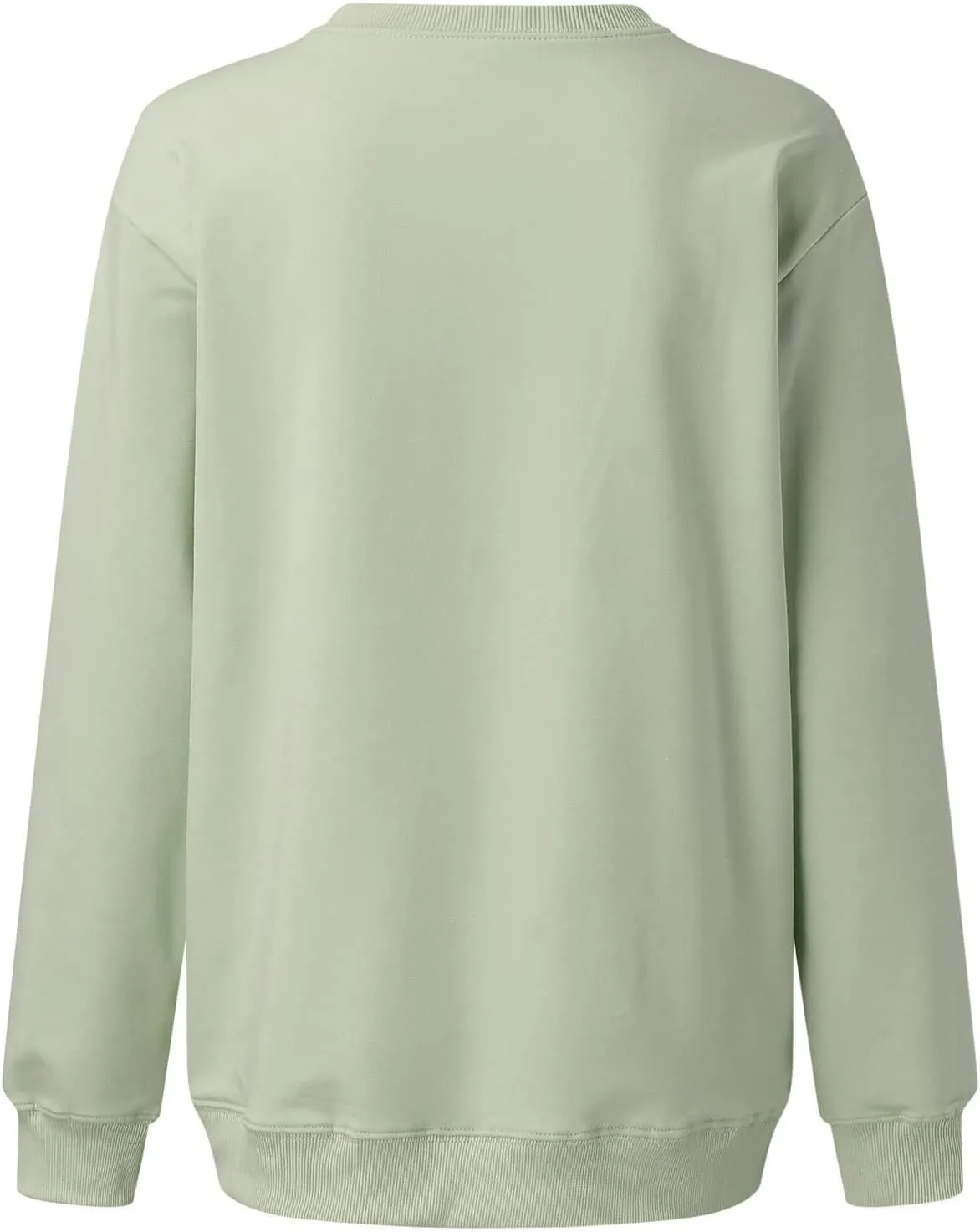 Womens Sweatshirt Plus Size Workout Solid Color Tops Casual Long Sleeve Shirts Fall Crewneck Clothes 2024