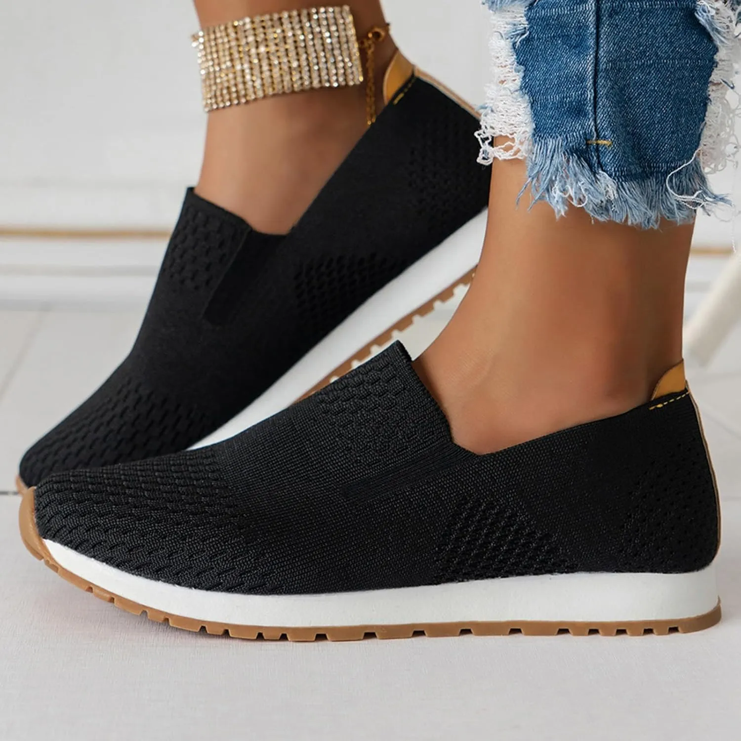 Womens Walking Shoes Casual Non Slip Running Sneakers Lightweight Breathable Workout Sports Soft Sole Shoes
