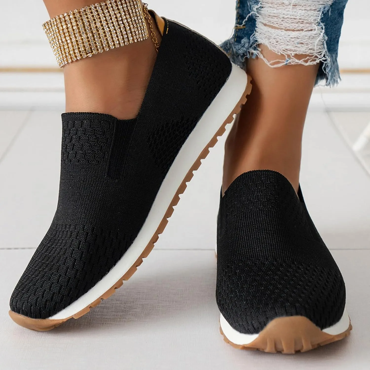 Womens Walking Shoes Casual Non Slip Running Sneakers Lightweight Breathable Workout Sports Soft Sole Shoes