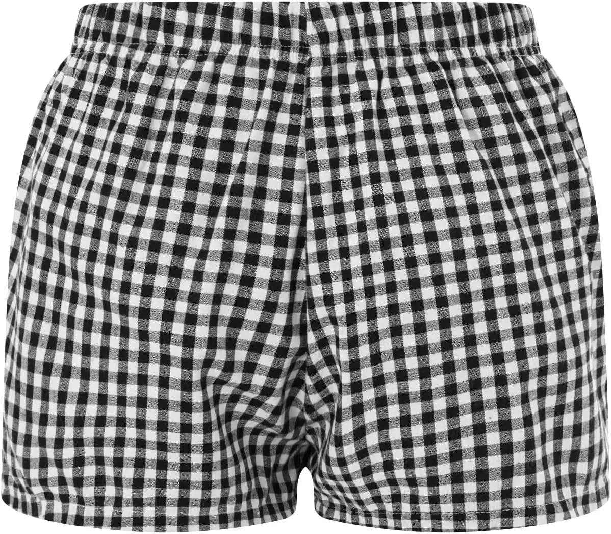 Y2k Boxer Shorts for Women Striped Checkered Pajama Shorts Button Plaid Gingham Sleep Pj Shorts Cute Lounge Shorts