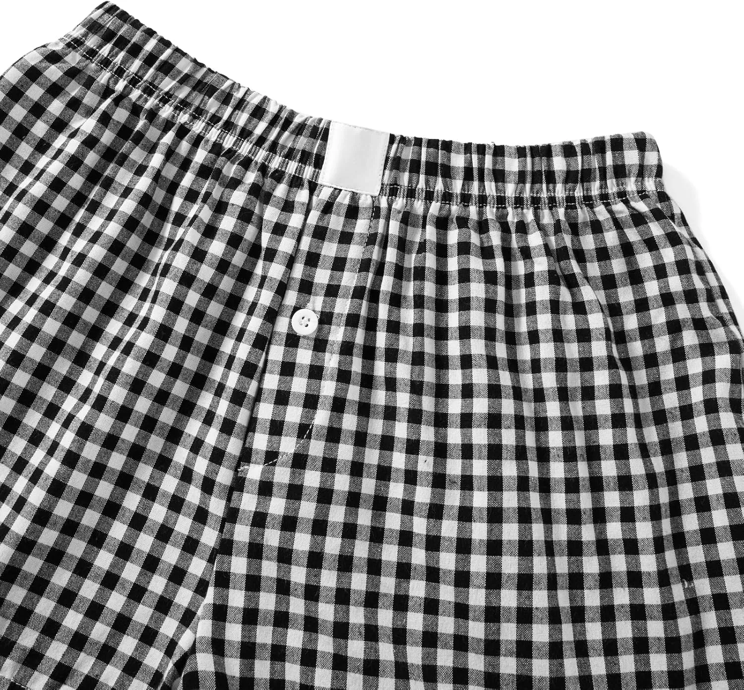 Y2k Boxer Shorts for Women Striped Checkered Pajama Shorts Button Plaid Gingham Sleep Pj Shorts Cute Lounge Shorts