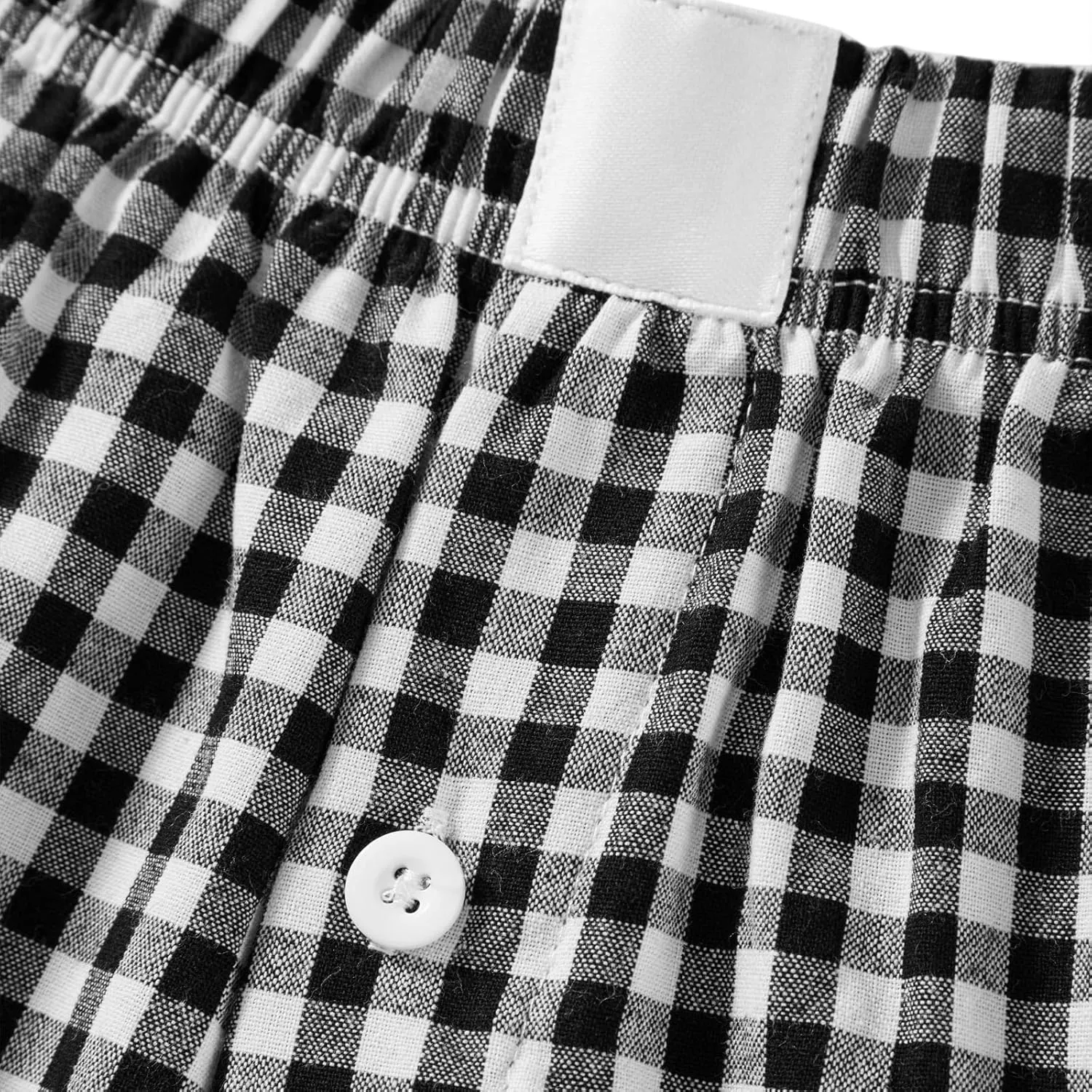 Y2k Boxer Shorts for Women Striped Checkered Pajama Shorts Button Plaid Gingham Sleep Pj Shorts Cute Lounge Shorts