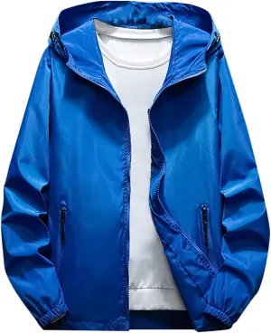 Ymosrh Men's Work Jackets Water Resistant Running Hiking Fishing Rain Coats Jacket Windbreaker Coats Outwear
