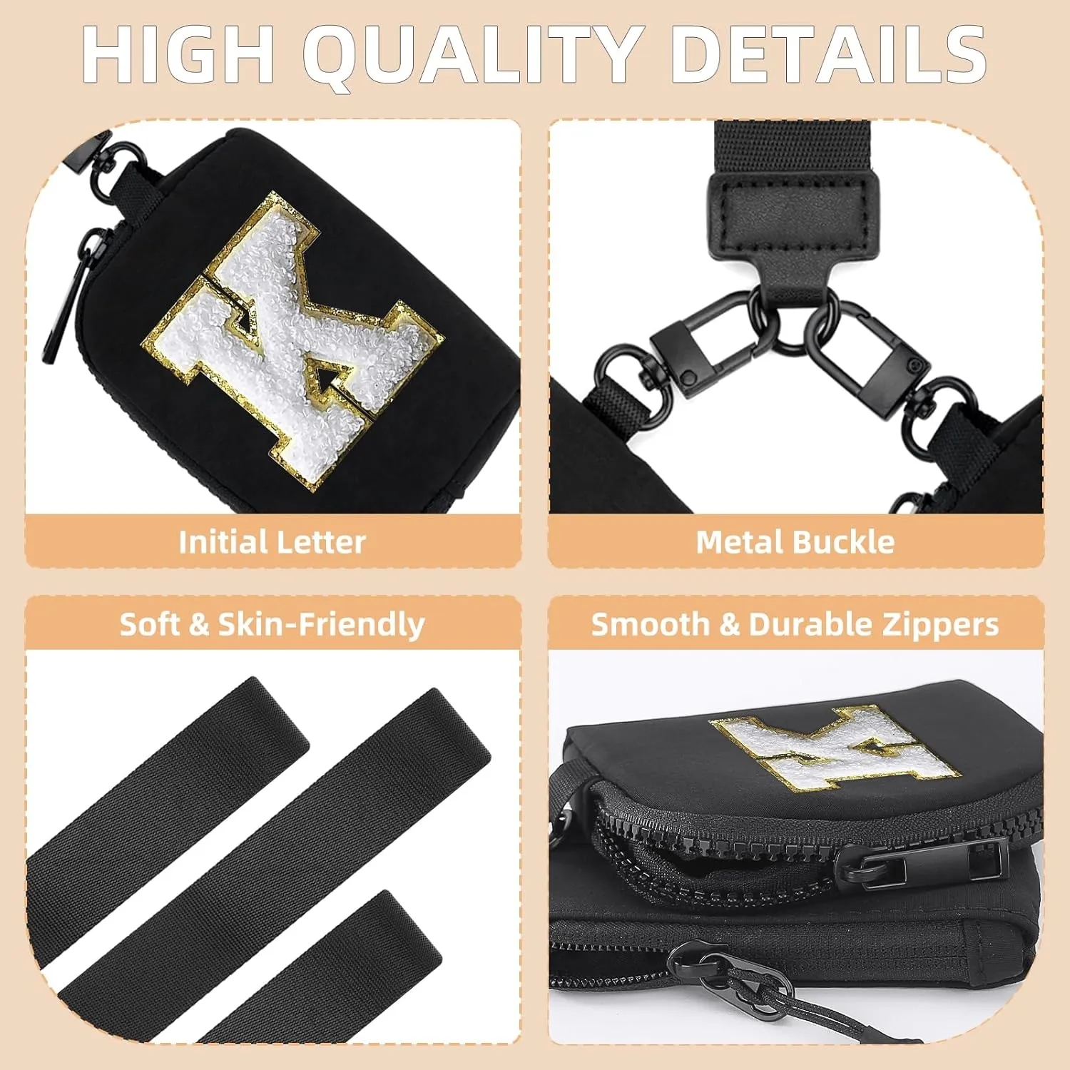 Zoppen Wristlet Wallets for Women Keychain Dual Pouch Purse Mini Small Zip Around Coin Bag Card Holder with Strap
